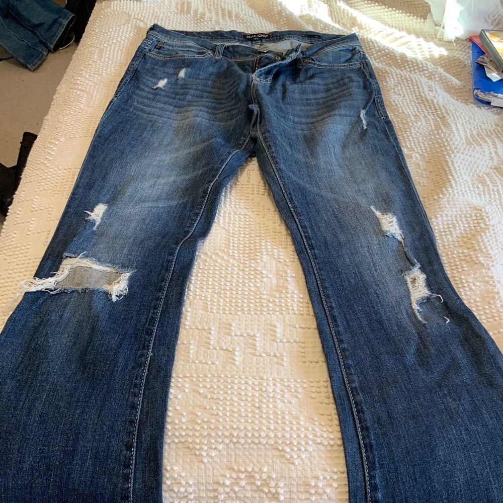 Dear John size 27 distressed flare jean